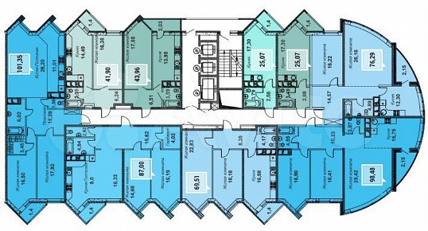 3-комн квартира, 102.4 м², р-н Пашковский (№123827)