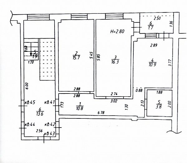 2-комн квартира, 57.5 м², р-н Западный обход (№122767)