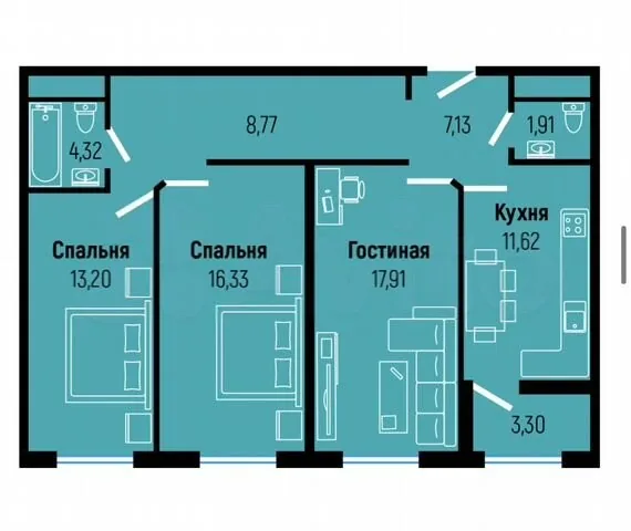 Видеообзор объекта недвижимости недоступен, показано изображение