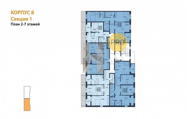 3-комн. квартира, 81.82 м², ЖК Белые Росы (№132766)