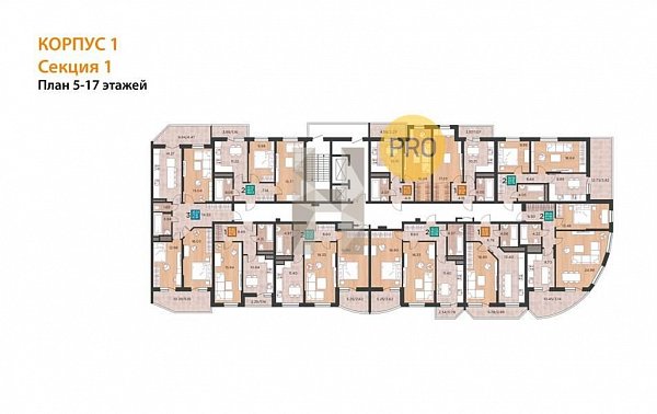 2-комн. квартира, 62.81 м², ЖК Россинский Парк (№131915)