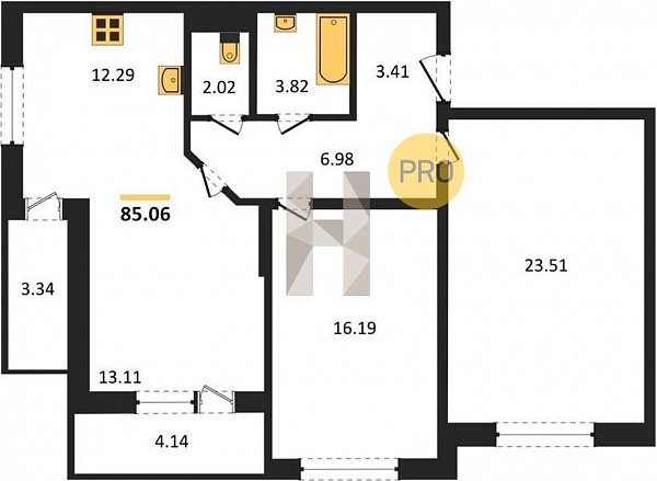 Продается 2-комн. квартира, 85.06 м², ЖК Левада, 