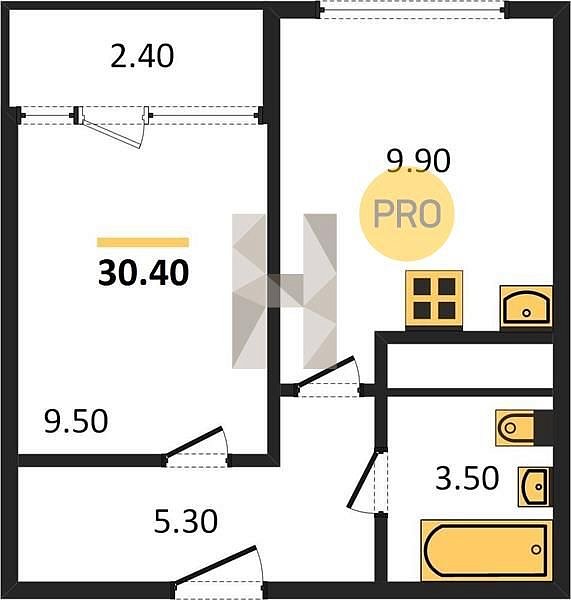 Продается 1-комн. квартира, 30.4 м², ЖК Европейский, 