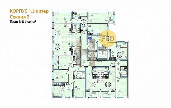 Студия, 25 м², ЖК Первое Место (№133659)