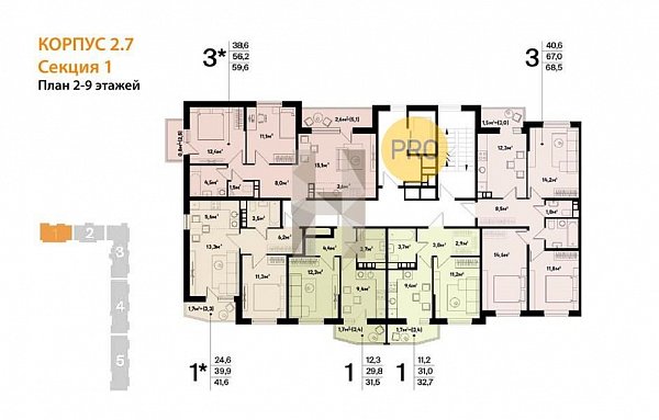 1-комн. квартира, 33.3 м², ЖК Спортивная деревня-2 (№132941)