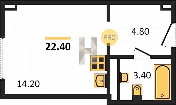 Продается Студия, 21.8 м², ЖК The Grand Palace,