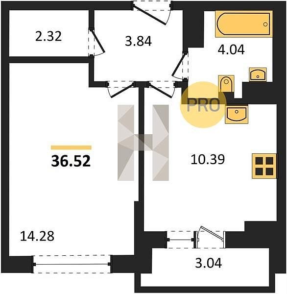 Продается 1-комн. квартира, 36.52 м², ЖК Левада, 