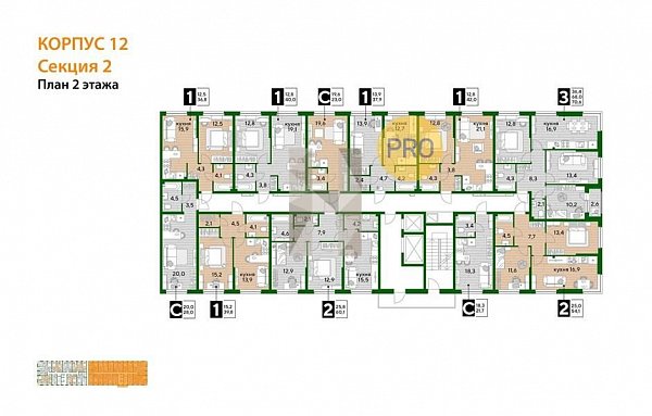 1-комн. квартира, 40 м², ЖК Догма Парк (№132454)