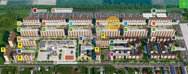 2-комн. квартира, 63.81 м², ЖК Дыхание (№132055)