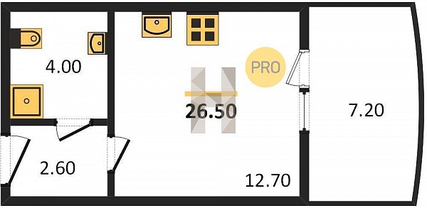 Продается Студия, 26.5 м², ЖК Самолет-5,