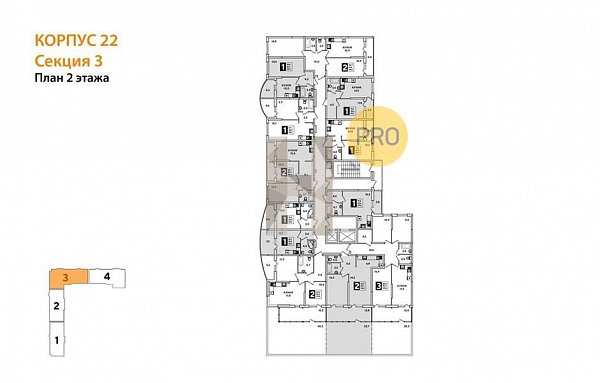 3-комн. квартира, 119.6 м², ЖК Самолет-4 (№132066)