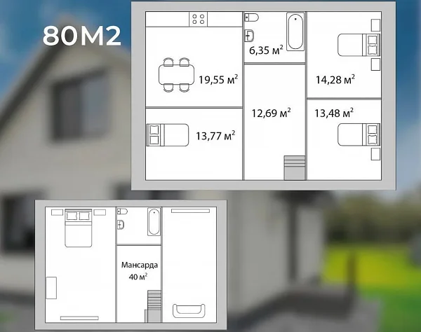 Дом 80 м², уч. 5.72 сот., Краснодарский край