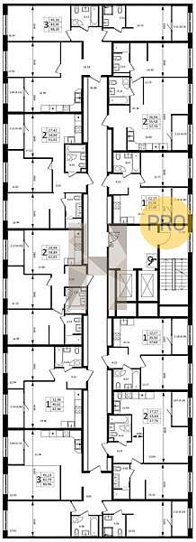 3-комн. квартира, 86.96 м², ЖК Патрики (№133342)