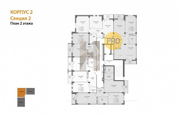 2-комн. квартира, 73.66 м², ЖК Екатерининский Парк (№133097)