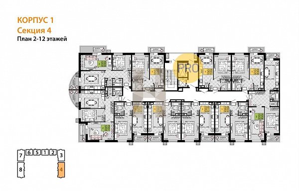 1-комн. квартира, 38.88 м², ЖК Дружба (№133828)