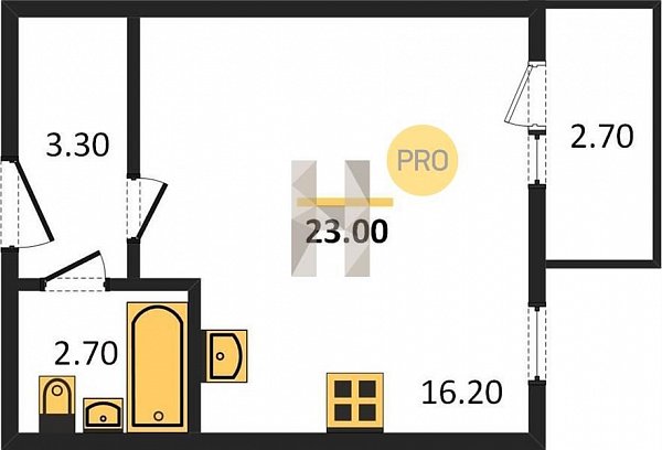 Продается Студия, 23 м², ЖК ДарГрад, 