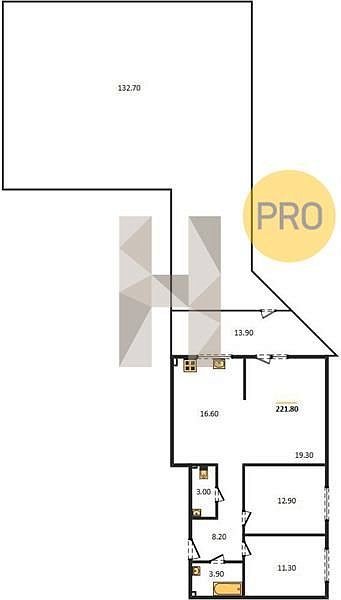 Продается 3-комн. квартира, 221.8 м², ЖК Самолет-3, 