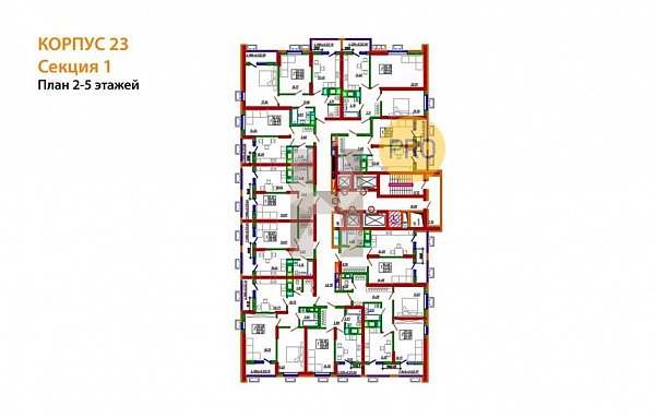 2-комн. квартира, 66.1 м², ЖК Родные просторы (№132384)