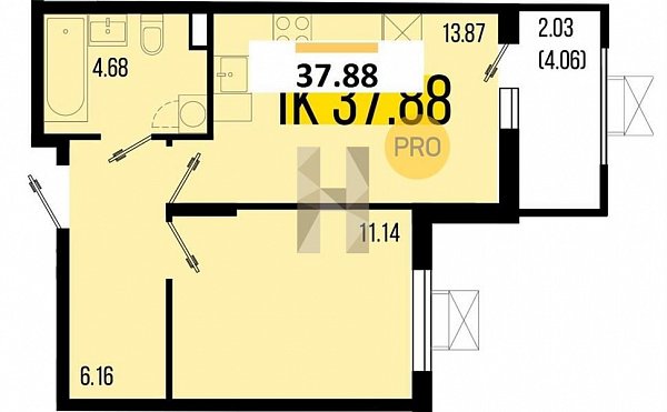Продается 1-комн. квартира, 37.88 м², ЖК Цветной бульвар, 