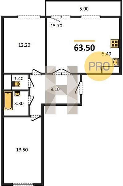 Продается 2-комн. квартира, 65.05 м², ЖК Ракурс, 