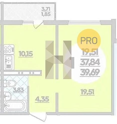 Продается 1-комн. квартира, 39.69 м², ЖК Восточно-Кругликовский, 