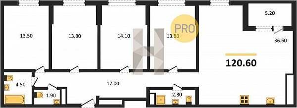 Продается 4-комн. квартира, 120.6 м², ЖК Все Свои, 