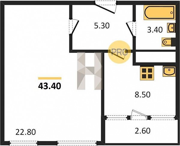 Продается 1-комн. квартира, 43.4 м², ЖК Европейский, 
