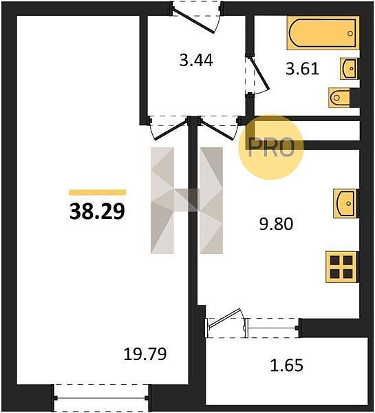 Продается 1-комн. квартира, 38.29 м², ЖК Славянка, 