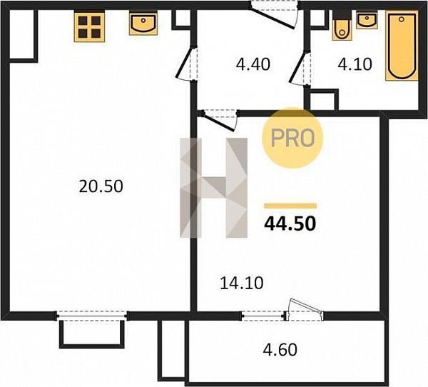 Продается 1-комн. квартира, 44.5 м², ЖК Южане, 