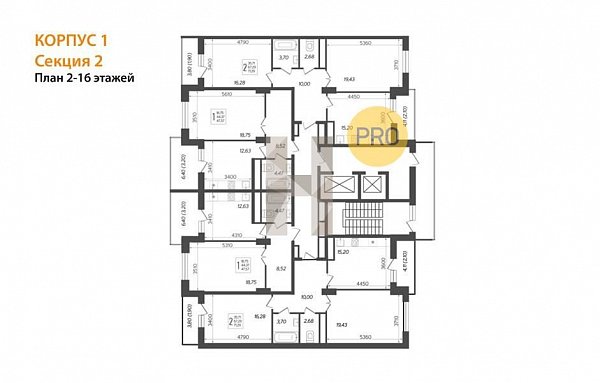 1-комн. квартира, 47.76 м², ЖК AVrorA (№132353)