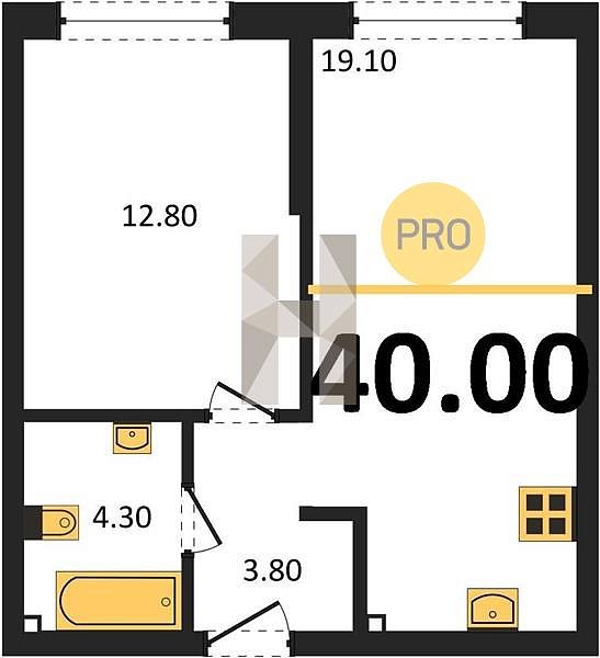 Продается 1-комн. квартира, 40 м², ЖК Догма Парк, 