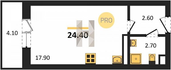 Продается Студия, 24.4 м², ЖК Nova Vita, 