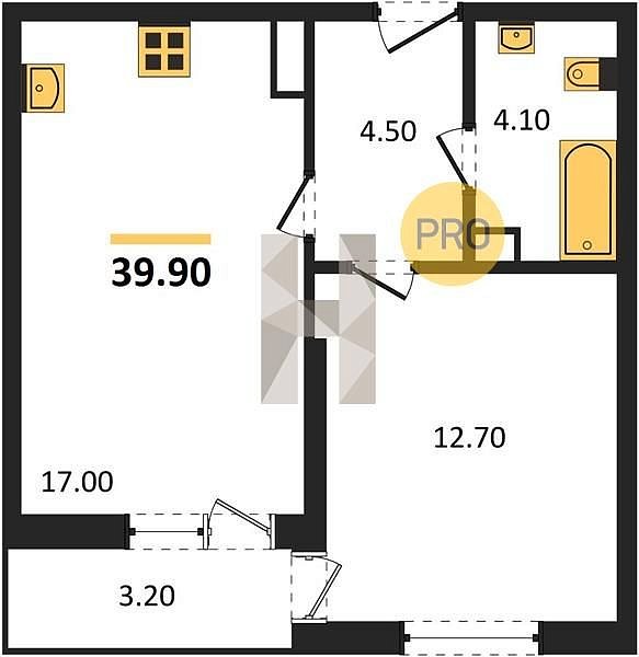 Продается 1-комн. квартира, 39.9 м², ЖК Сармат, 