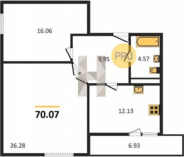 Продается 2-комн. квартира, 70.07 м², ЖК Режиссёр, 