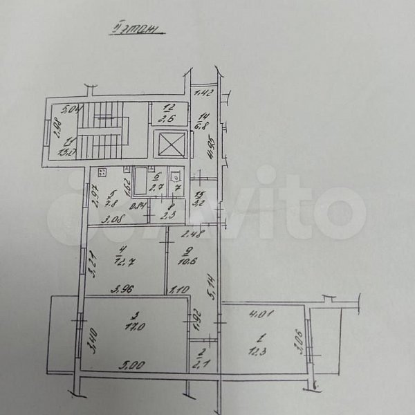 3-комн. квартира, 72.3 м², р-н Юбилейный, Краснодар (№128313)
