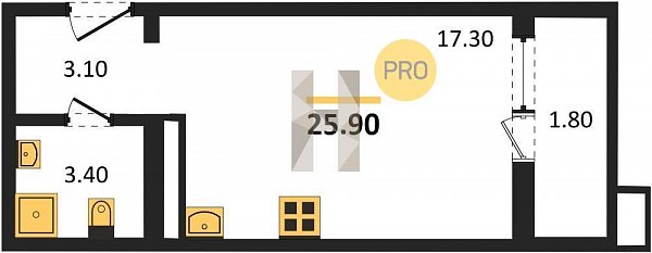Продается Студия, 25.9 м², ЖК СказкаГрад, 