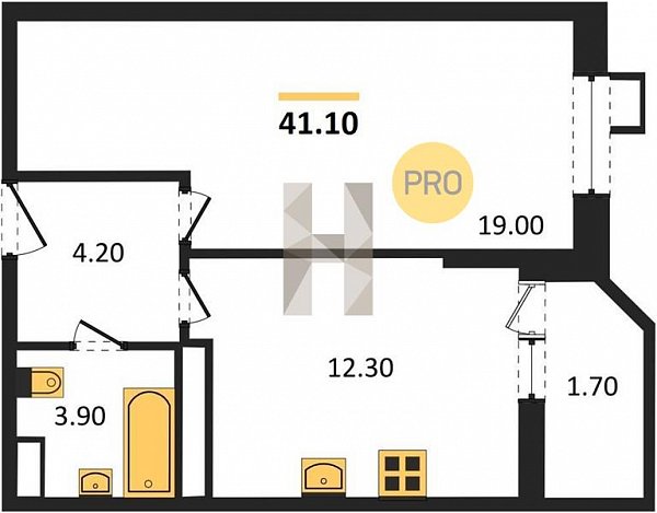 Продается 1-комн. квартира, 41.1 м², ЖК СказкаГрад, 