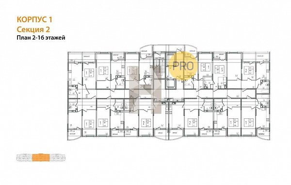 1-комн. квартира, 43.41 м², ЖК Хорошая Погода-2 (№132309)
