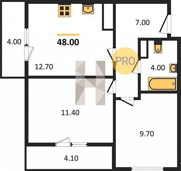 Продается 2-комн. квартира, 48.7 м², ЖК Ракурс, 