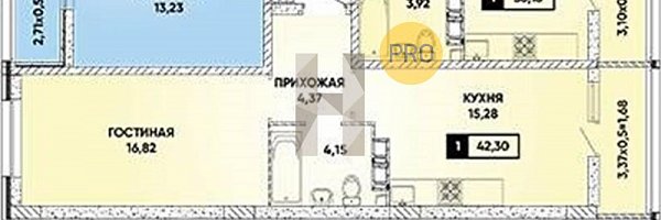 Продается 1-комн. квартира, 42.79 м², ЖК Архитектор, 