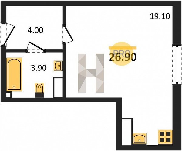 Продается Студия, 26.9 м², ЖК Догма Парк, 