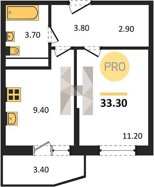 Продается 1-комн. квартира, 33.3 м², ЖК Спортивная деревня-2, 