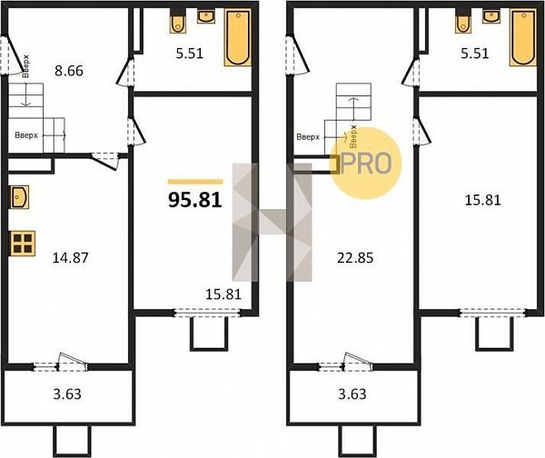 Продается 3-комн. квартира, 95.81 м², ЖК Цветной бульвар, 