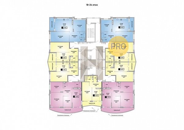 3-комн. квартира, 77.93 м², ЖК Достояние (№133261)