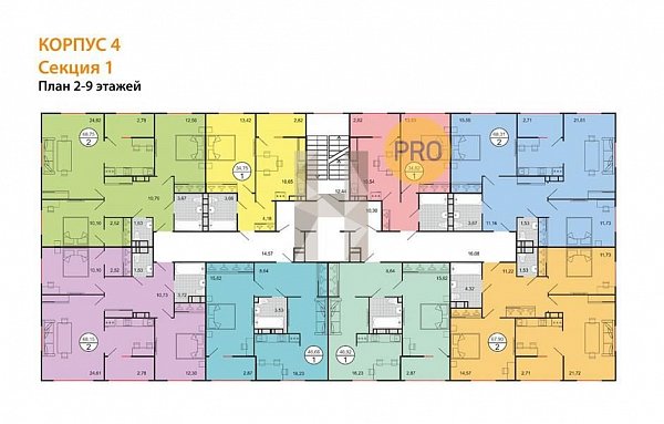 1-комн. квартира, 34.62 м², ЖК Событие (№132899)