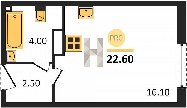 Продается Студия, 22.6 м², ЖК Самолет-6, 