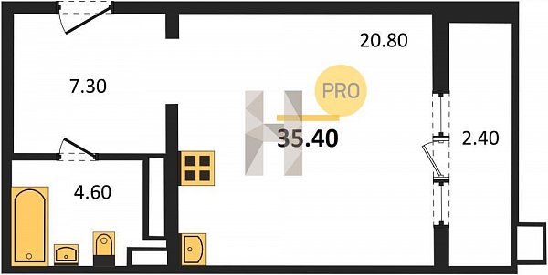 Продается Студия, 35.4 м², ЖК СказкаГрад, 