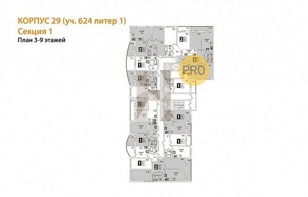 3-комн. квартира, 78 м², ЖК Самолет-5 (№132226)