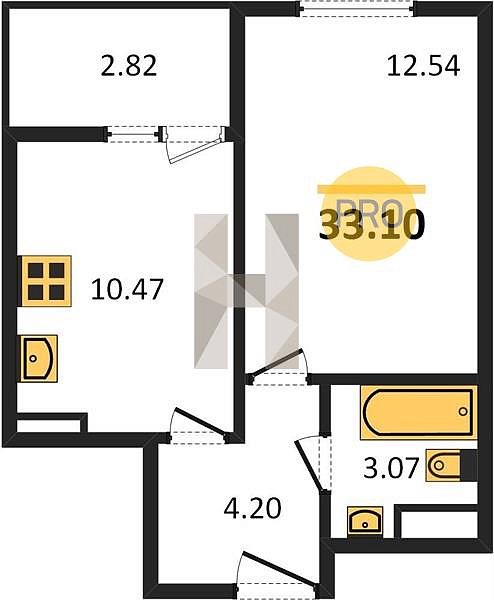 Продается 1-комн. квартира, 33.1 м², ЖК Событие, 