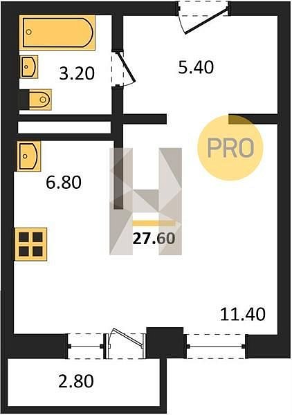 Продается Студия, 28.2 м², ЖК Красная площадь Ромекс,